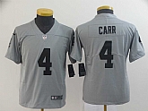 Youth Nike Raiders 4 Derek Carr Gray Inverted Legend Limited Jersey,baseball caps,new era cap wholesale,wholesale hats